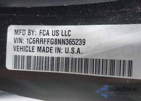 2022 Ram 1500 Big Horn 4X4 5'7 Box z USA, uszkodzony, nr VIN 1C6RRFFG8NN365239